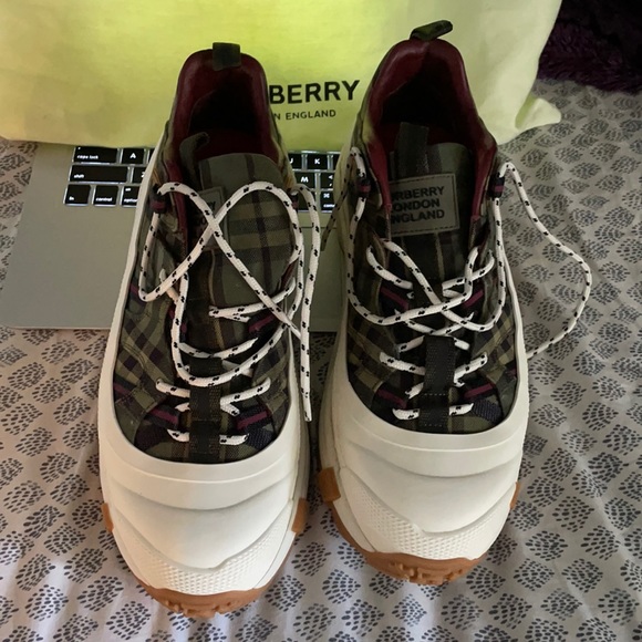 Men’s Burberry Check Cotton Arthur Sneaker - Picture 1 of 8